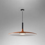 Minimalist Metal Led Pendant Lamp - Flying Saucer Style For Restaurants Orange / 18