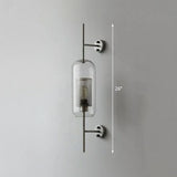 Minimalist Metal Mesh Wall Light Sconce With Clear Glass Shade - 1-Head Mount Lamp Silver / Cylinder