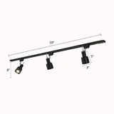 Minimalist Metal Semi Flush Mount Track Lighting Fixture For Living Room - Grenade Spotlight 3 /