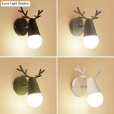 Minimalist Metal Wall Lamp With Pivot Joint - Antler Bedside Reading Sconce Fixture