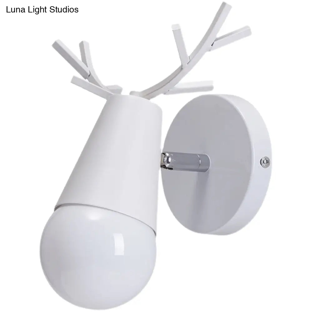 Minimalist Metal Wall Lamp With Pivot Joint - Antler Bedside Reading Sconce Fixture