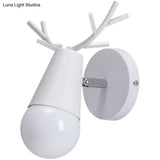 Minimalist Metal Wall Lamp With Pivot Joint - Antler Bedside Reading Sconce Fixture