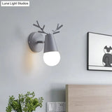 Minimalist Metal Wall Lamp With Pivot Joint - Antler Bedside Reading Sconce Fixture