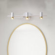 Minimalist Metallic 3-Arm Wall Mount Vanity Lamp For Bathroom White