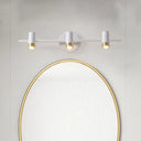 Minimalist Metallic 3-Arm Wall Mount Vanity Lamp For Bathroom White