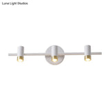 Minimalist Metallic 3-Arm Wall Mount Vanity Lamp For Bathroom
