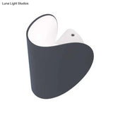 Minimalist Metallic Led Curved Wall Light For Living Room