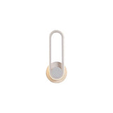 Minimalist Oblong-Ring Led Bedside Lamp In Black/White - Acrylic Shade Warm/White Light