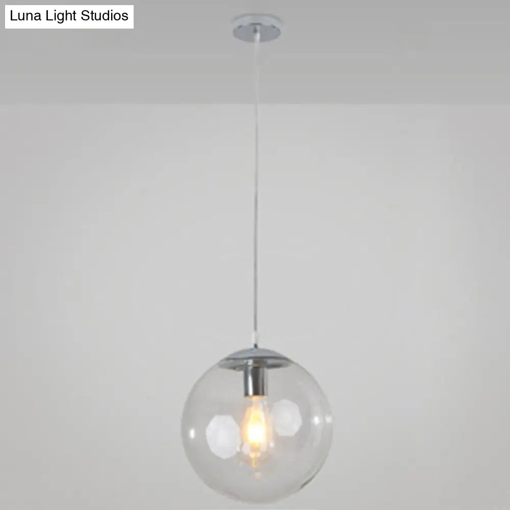 Minimalist Pendant Ceiling Light With Orb Glass Shade - Ideal Restaurant Lighting Fixture