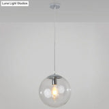 Minimalist Pendant Ceiling Light With Orb Glass Shade - Ideal Restaurant Lighting Fixture