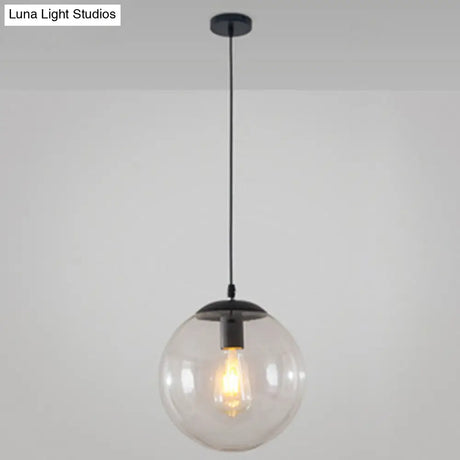 Minimalist Pendant Ceiling Light With Orb Glass Shade - Ideal Restaurant Lighting Fixture