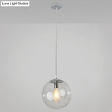 Minimalist Pendant Ceiling Light With Orb Glass Shade - Ideal Restaurant Lighting Fixture