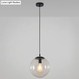 Minimalist Pendant Ceiling Light With Orb Glass Shade - Ideal Restaurant Lighting Fixture