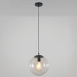 Minimalist Pendant Ceiling Light With Orb Glass Shade - Ideal Restaurant Lighting Fixture Black / 8