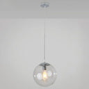 Minimalist Pendant Ceiling Light With Orb Glass Shade - Ideal Restaurant Lighting Fixture Silver / 8