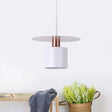 Minimalist Perfume Bottle Bedside Hanging Light - White Metal 1 Head Ceiling Suspension Lamp