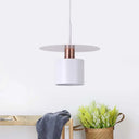 Minimalist Perfume Bottle Bedside Hanging Light - White Metal 1 Head Ceiling Suspension Lamp