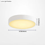 Minimalist Round Flush Mount Ceiling Lighting Fixture - 1 Light Aluminum