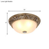 Minimalist Semi - Ball Ceiling Light: 2/3 - Head Resin Fixture In Aged Silver (13’/16’ Wide)
