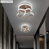 Minimalist Star Acrylic Ceiling Light In White/Gold/Coffee Led - Warm/White Hallway Flush Mount Lamp