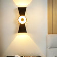 Minimalist Tapered Metal Wall Sconce With Led Warm/White Light Fixture Black / White