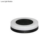 Minimalist Textured Black Led Wall Sconce - Geometric Courtyard Lighting