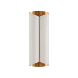 Minimalist Twist Wall Sconce With Metallic 2-Bulb Light Fixture For Porch White / 16.5