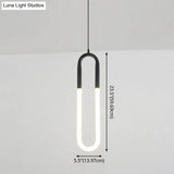 Minimalist U-Shaped Acrylic Led Ceiling Pendant Light Fixture For Living Room