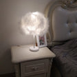 Minimalist White Feather Candy Floss Night Lamp - Table Stand Light