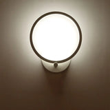 Minimalist White Led Circle Sconce Light Fixture With Acrylic Wall Mount - Warm/White For Corridor