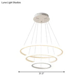 Minimalist White Led Pendant Light: Dining Room Chandelier With Triangle/Round Acrylic Shade (2/3