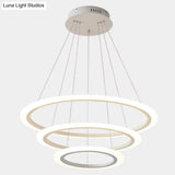 Minimalist White Led Pendant Light: Dining Room Chandelier With Triangle/Round Acrylic Shade (2/3