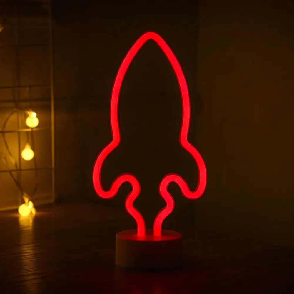 Minimalist White Led Wall Night Lamp For Babys Room / Red