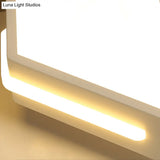 Minimalist Windmill Ceiling Light - Acrylic Flush Mount Fixture For Bedroom (Black/White)