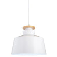 Minimalist Wooden And Metal Pendant Light For Restaurant Ceiling White