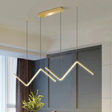 Minimalist Z-Shaped Island Pendant Led Light Fixture For Dining Room