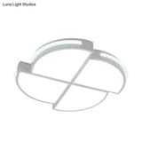 Minimalistic Acrylic Ceiling Light Fixture With Windmill Shade For Balcony - Flush Mount Fixtures