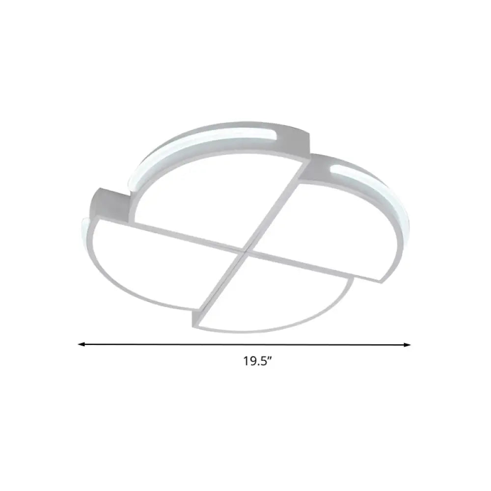 Minimalistic Acrylic Ceiling Light Fixture With Windmill Shade For Balcony - Flush Mount Fixtures