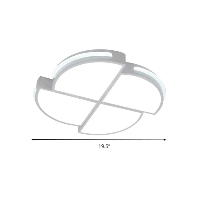 Minimalistic Acrylic Ceiling Light Fixture With Windmill Shade For Balcony - Flush Mount Fixtures