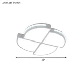 Minimalistic Acrylic Ceiling Light Fixture With Windmill Shade For Balcony - Flush Mount Fixtures