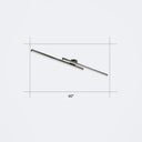 Minimalistic Acrylic Led Ceiling Mount Lamp For Living Room: Radial Flush Light Fixture 2 / Black