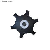 Minimalistic Black Aluminum Balcony Led Wall Sconce Lamp: Gear Shaped Lighting Fixture