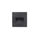 Minimalistic Black Aluminum Led Footlight For Stairway - Quadrilateral Recessed Wall Light / Small