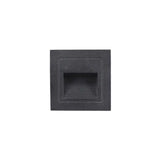Minimalistic Black Aluminum Led Footlight For Stairway - Quadrilateral Recessed Wall Light / Small