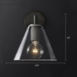 Minimalistic Brass Wall Sconce With Clear Glass For Bedside Lighting 1 / Black