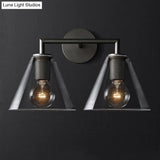 Minimalistic Brass Wall Sconce With Clear Glass For Bedside Lighting