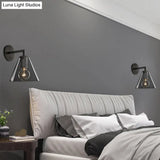 Minimalistic Brass Wall Sconce With Clear Glass For Bedside Lighting