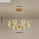 Minimalistic Led Circles Suspension Lamp: Acrylic Chandelier Pendant Light For Living Room