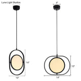 Minimalistic Led Pendant Lamp In Black For Bedside With Acrylic Shade