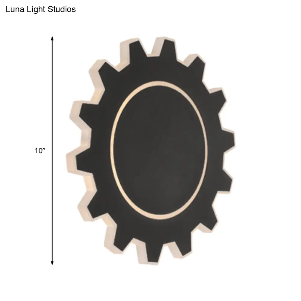 Minimalistic Led Wall Sconce: Acrylic Black/White Finish Warm/White Light